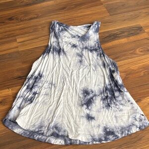 American Eagle Outfitters Blue Tie-Dye Tank Top